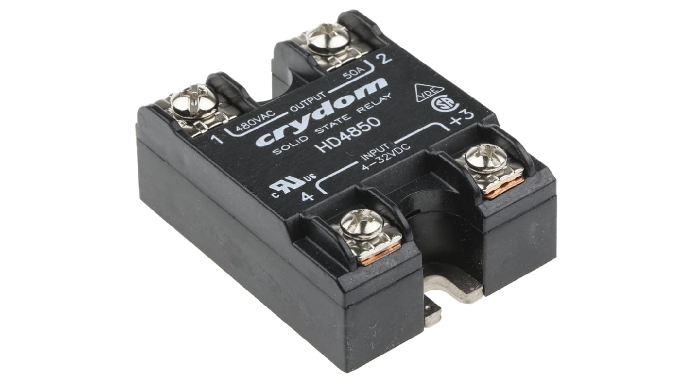 Sensata / Crydom Solid State Relay, 50 A Load, Panel Mount, 530 V Load, 32 V Control