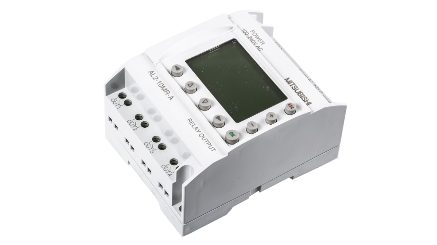 Mitsubishi Alpha 2 Series Logic Module, 100 → 240 V ac Supply, Relay Output, 6-Input, Digital Input