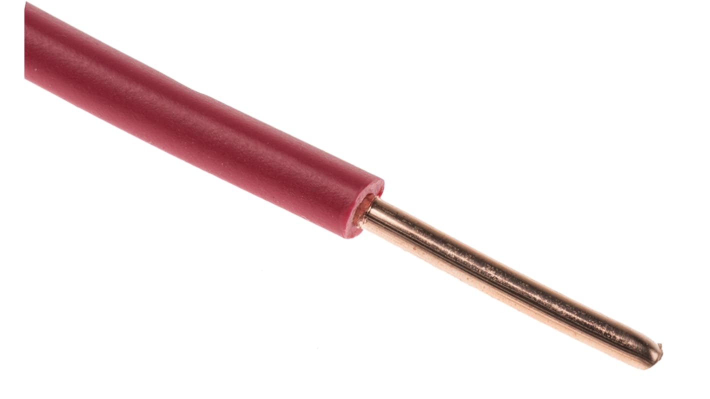 RS PRO Einzeladerleitung 2.5 mm², 13 AWG 100m Rot PVC isoliert Ø 3.9mm