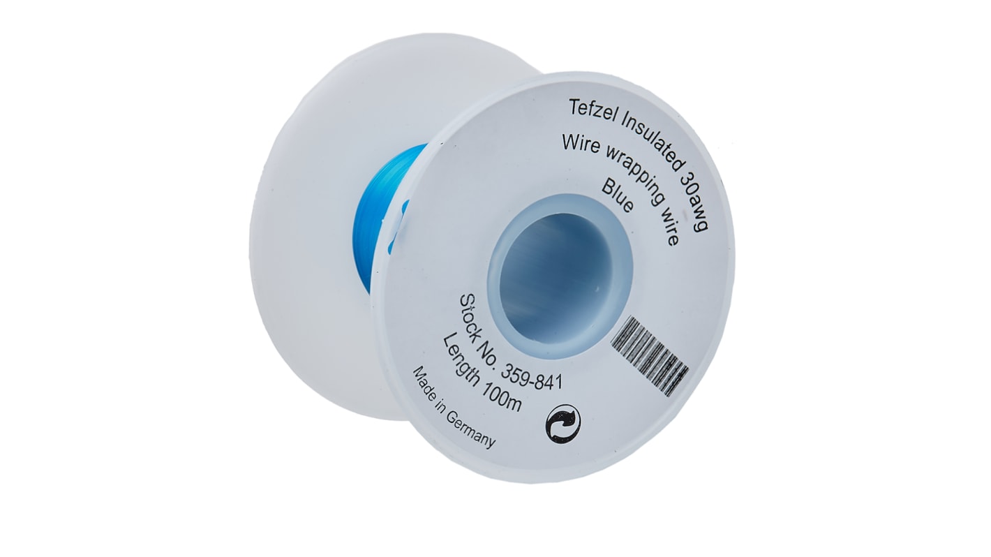 Fils de câblage RS PRO, 0,05 mm², Bleu, 30 AWG, 100m, 375 V