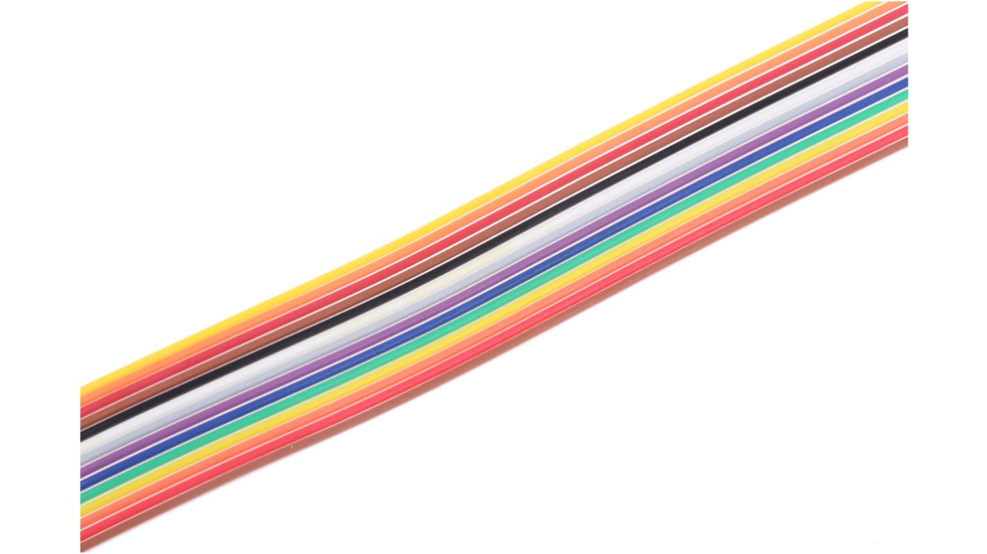 Speedbloc Flat Ribbon Cable, 14-Way, 1.27mm Pitch, 30m Length