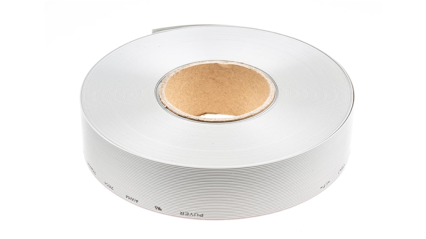 RS PRO Flat Ribbon Cable, 34Way, 1.27mm Pitch, 30m Length RS