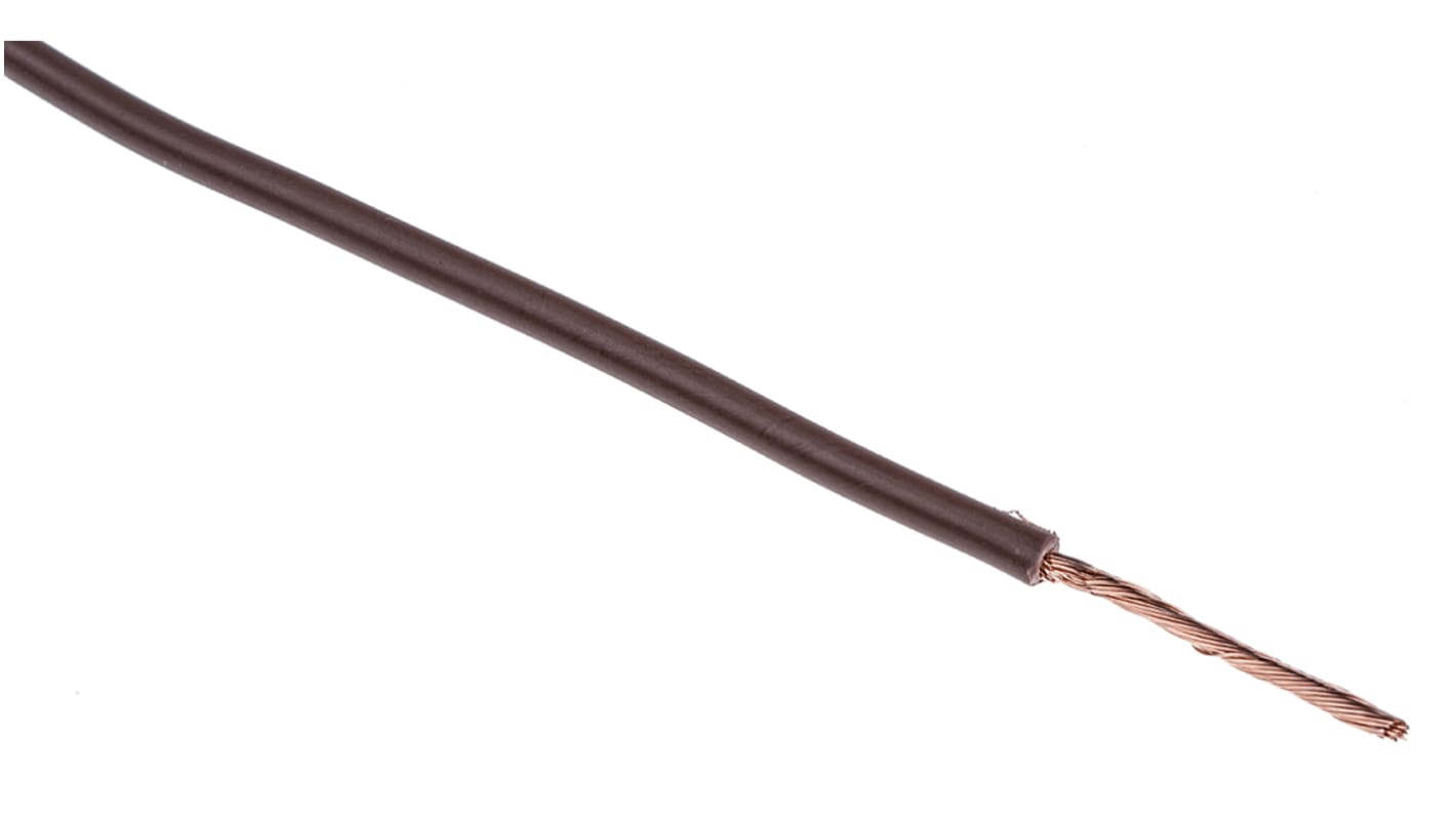 Fils de câblage RS PRO, 1,5 mm², Marron, 15 AWG, 100m, 750 V c.a.