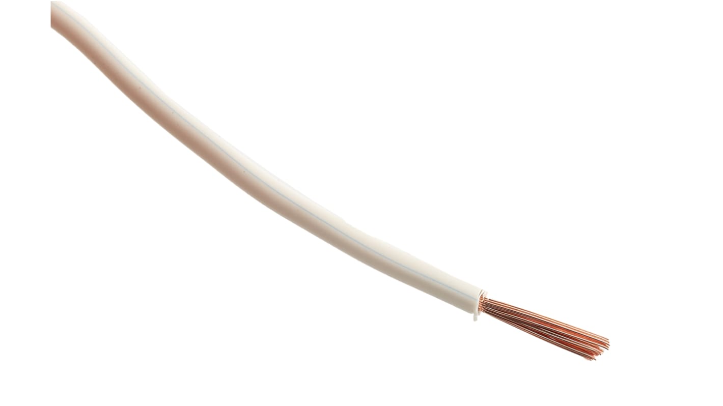 Fils de câblage RS PRO, 1,5 mm², Blanc, 15 AWG, 100m, 750 V