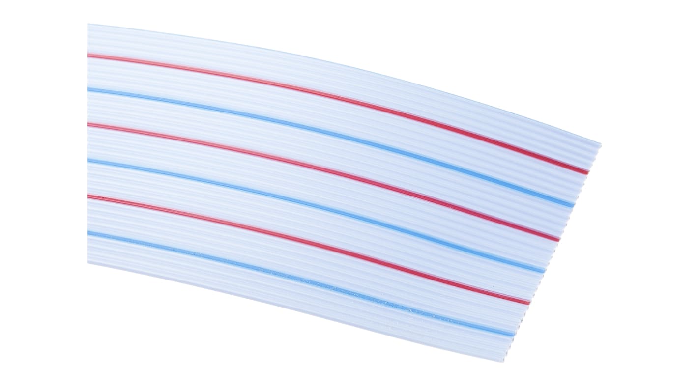 TE Connectivity Flat Ribbon Cable, 34-Way, 1.27mm Pitch, 30m Length