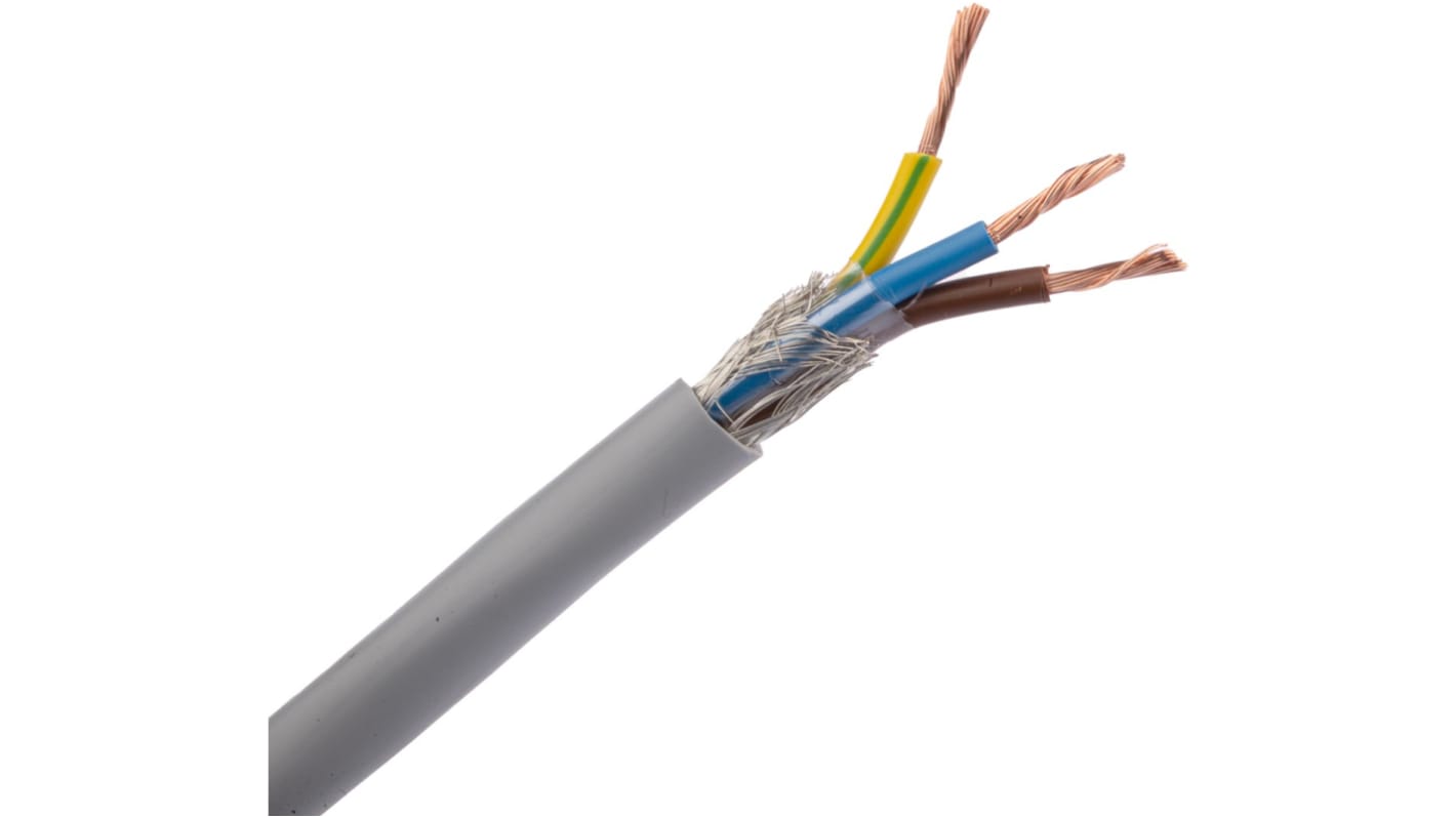 Cable de control apantallado Belden Belden CY de 3 núcleos, 1,5 mm², Ø ext. 8.06mm, long. 100m, 300/500 V, 16 A, funda