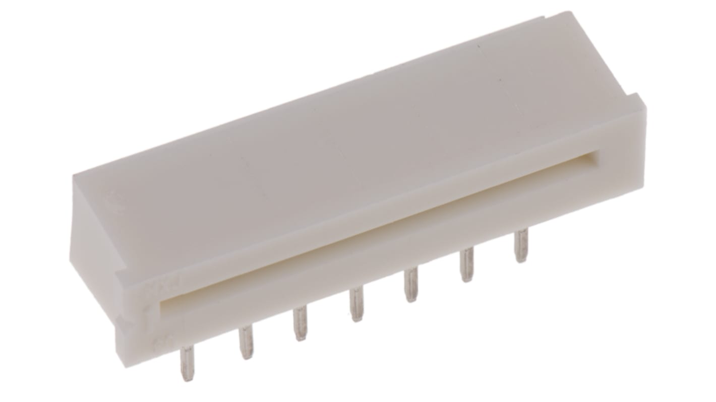 Conector FPC hembra Ángulo de 90° Molex de 14 vías, paso 1.25mm, 1 fila, para soldar, Montaje en orificio pasante