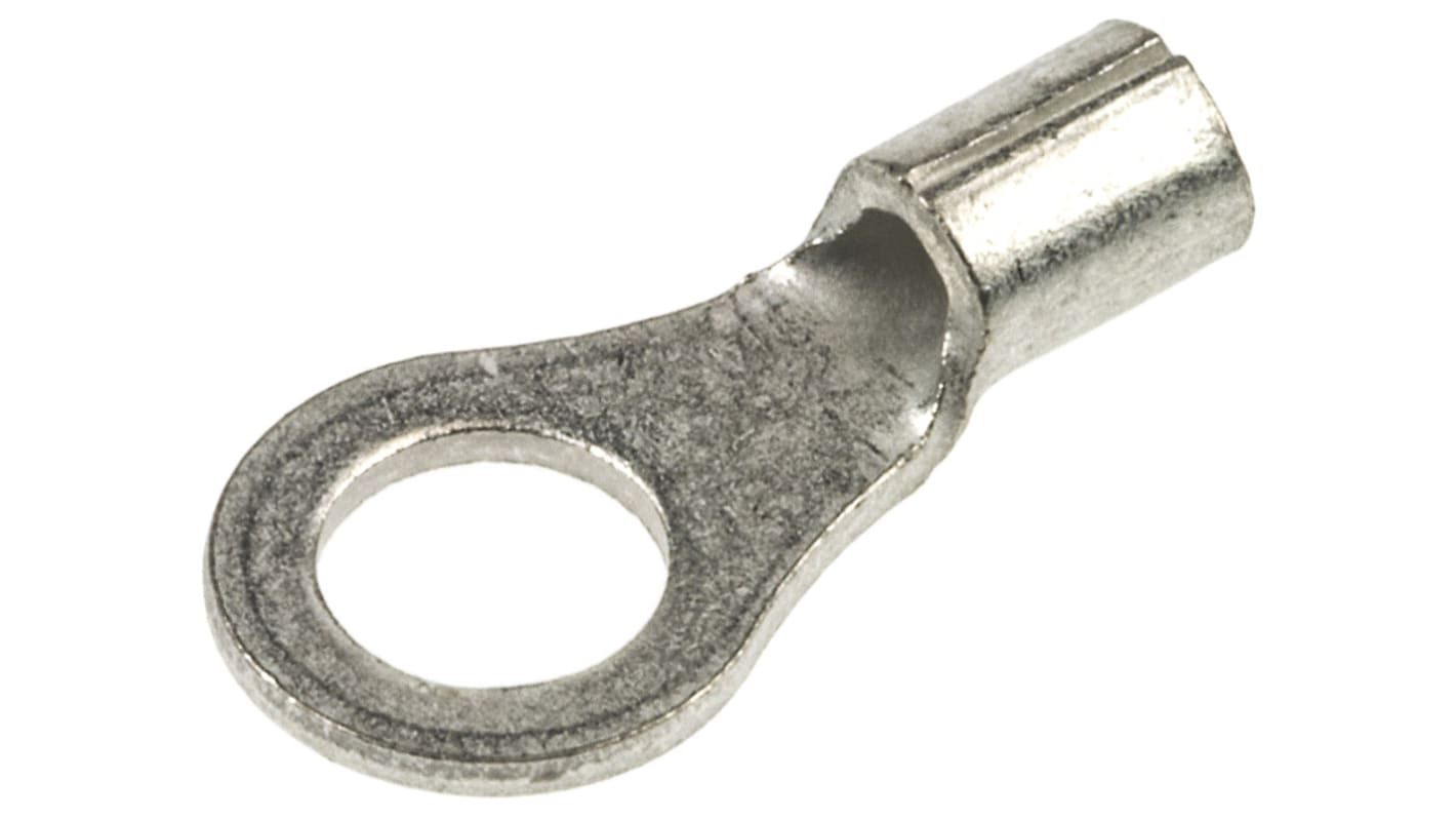 TE Connectivity, SOLISTRAND Uninsulated Ring Terminal, M4 Stud Size, 0.26mm² to 1.65mm² Wire Size