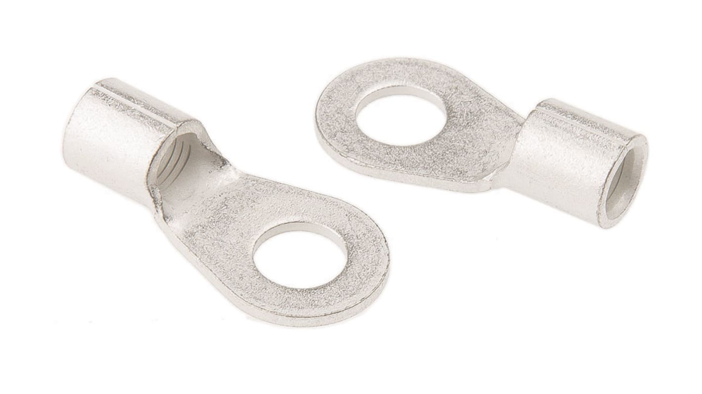 TE Connectivity, SOLISTRAND Uninsulated Crimp Ring Terminal, M8 Stud Size, 10.5mm² to 16.8mm² Wire Size