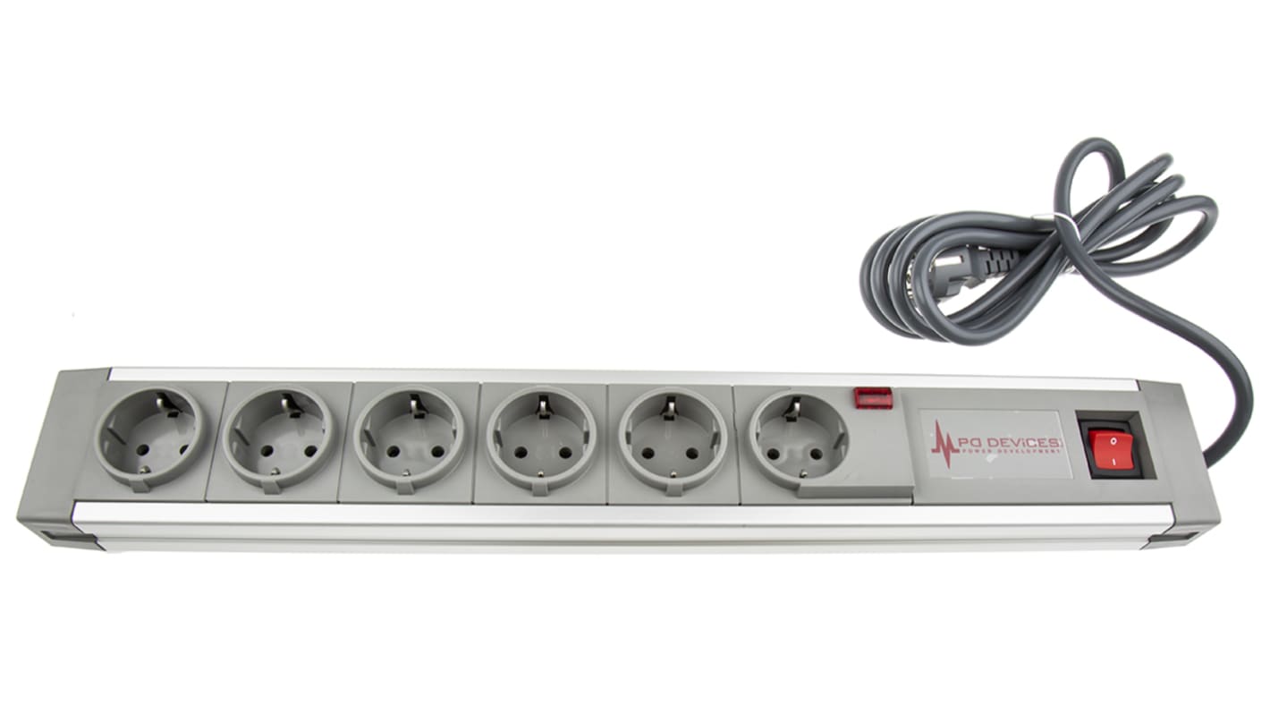 LEDKIA LIGHTING Bloc Multiprise 3 Prises Type F Schuko EU 1.5m Noir