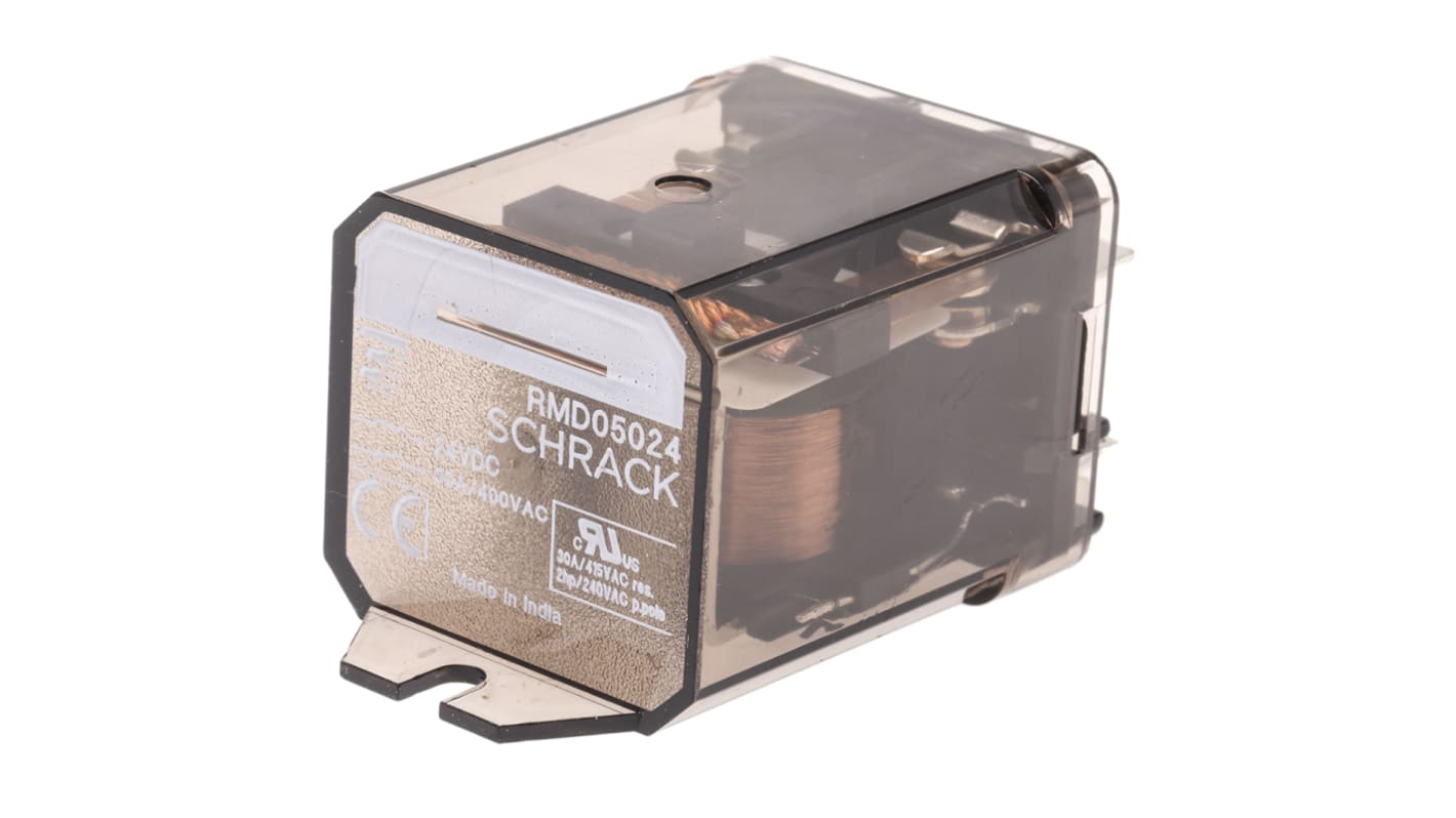 TE Connectivity Panel Mount Non-Latching Relay, 24V dc Coil, 30A Switching Current, SPST