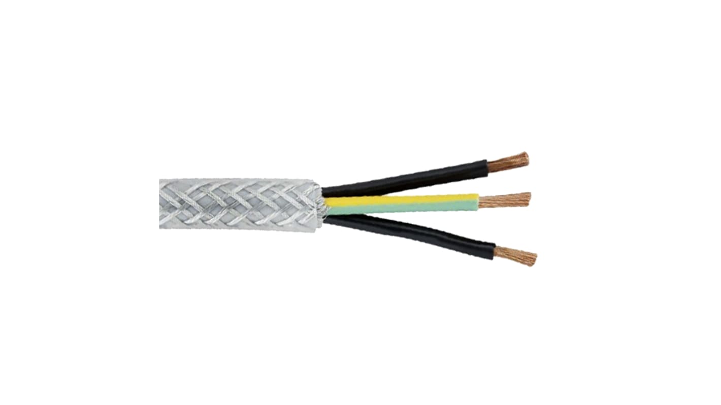 Belden Belden SY SY Control Cable, 3 Cores, 0.75 mm², Screened, 50m, Transparent PVC Sheath, 18 AWG