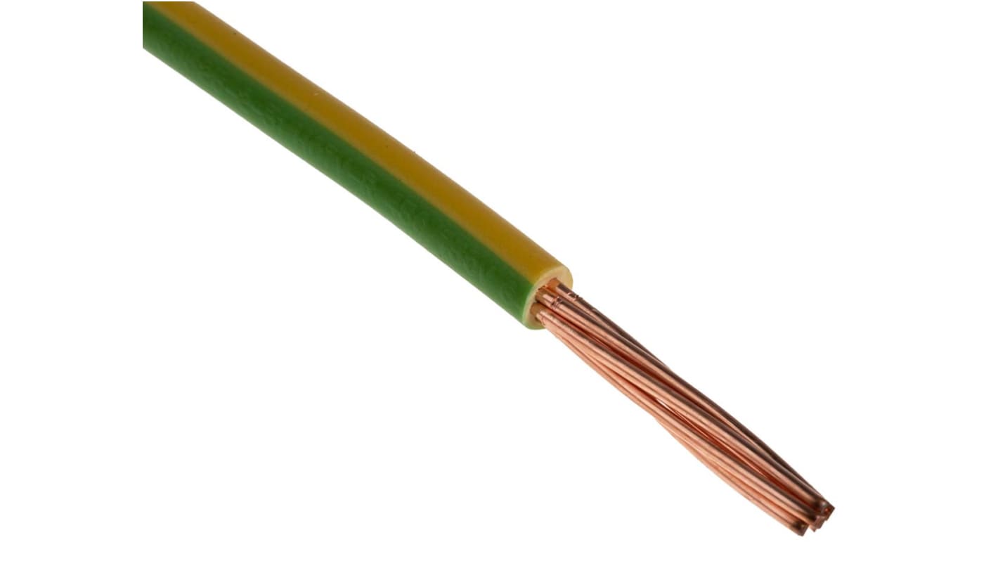 Cable de conexión Prysmian 20147720, área transversal 6 mm² Filamentos del Núcleo 7 / 1,04 mm Verde/Amarillo, 750 V,