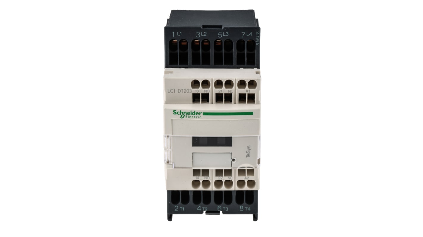 Schneider Electric LC1D Series Contactor, 24 V ac Coil, 4-Pole, 20 A, 4NO, 690 V ac