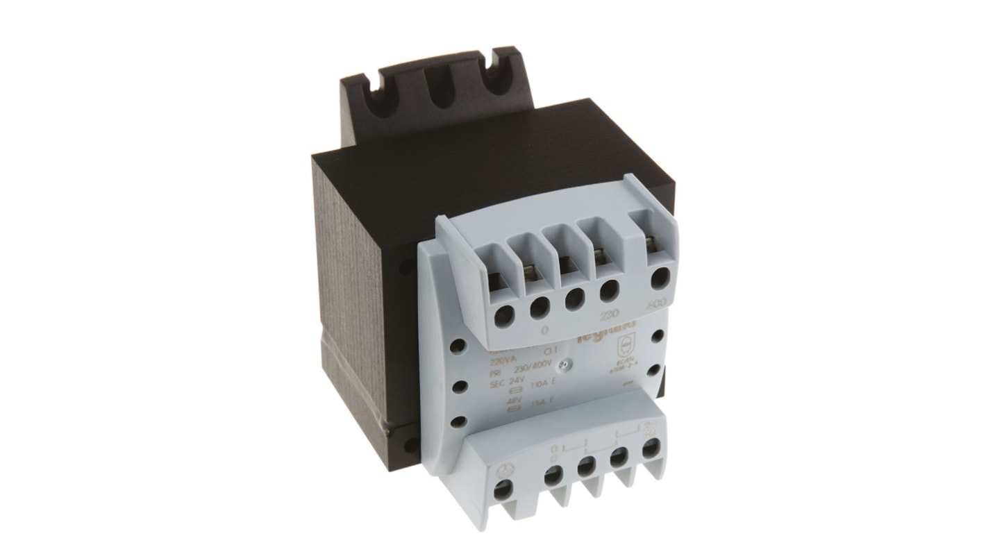 Trasformatore Legrand, primario 230 → 400V, secondario 24 → 48V, 220VA, 2 uscite, Guida DIN