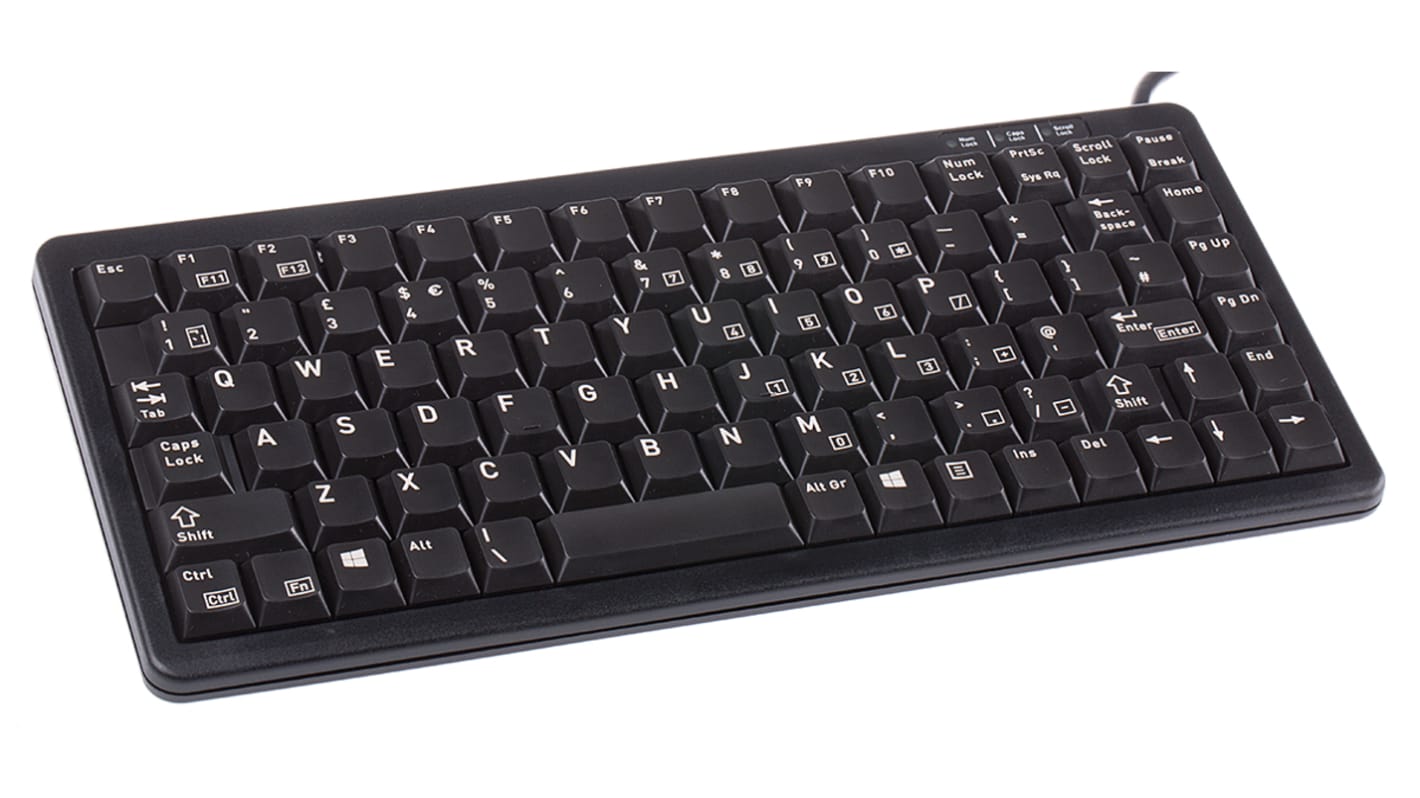 CHERRY Wired PS/2, USB Compact Keyboard, QWERTY (UK), Black