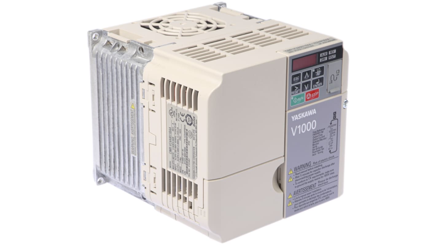 Przekształtnik częstotliwości 5.5 kW 3-fazowy 400 V AC 11.1 A 0.1 → 400Hz V1000 Profibus Silniki AC