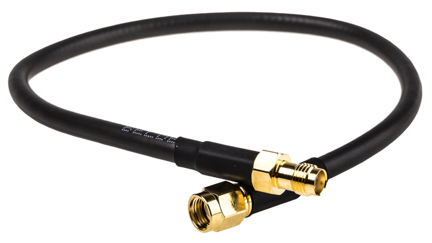 Cable coaxial RF195 Mobilemark, 50 Ω, con. A: SMA, Hembra, con. B: RP-SMA, Macho, long. 304.8mm