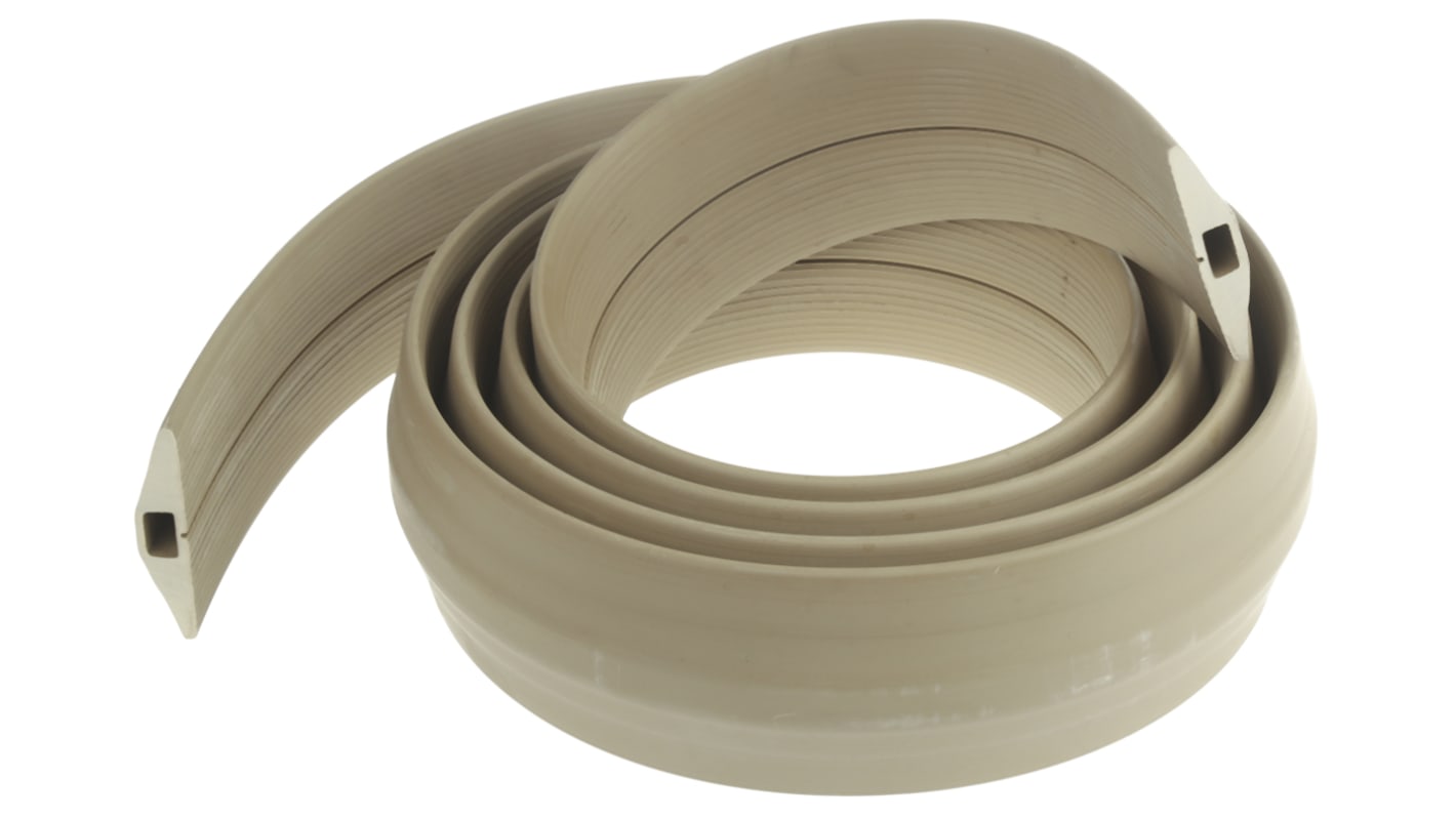 Canalina passacavi Vulcascot, colore Beige, Ø interno 14 x 8mm, lunghezza 3m, larghezza 68 mm