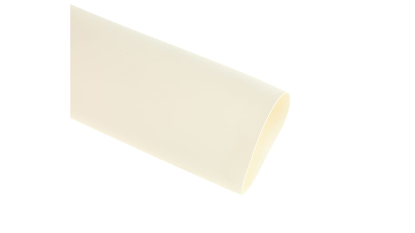 RS PRO Heat Shrink Tubing, White 25.4mm Sleeve Dia. x 1.2m Length 2:1 Ratio