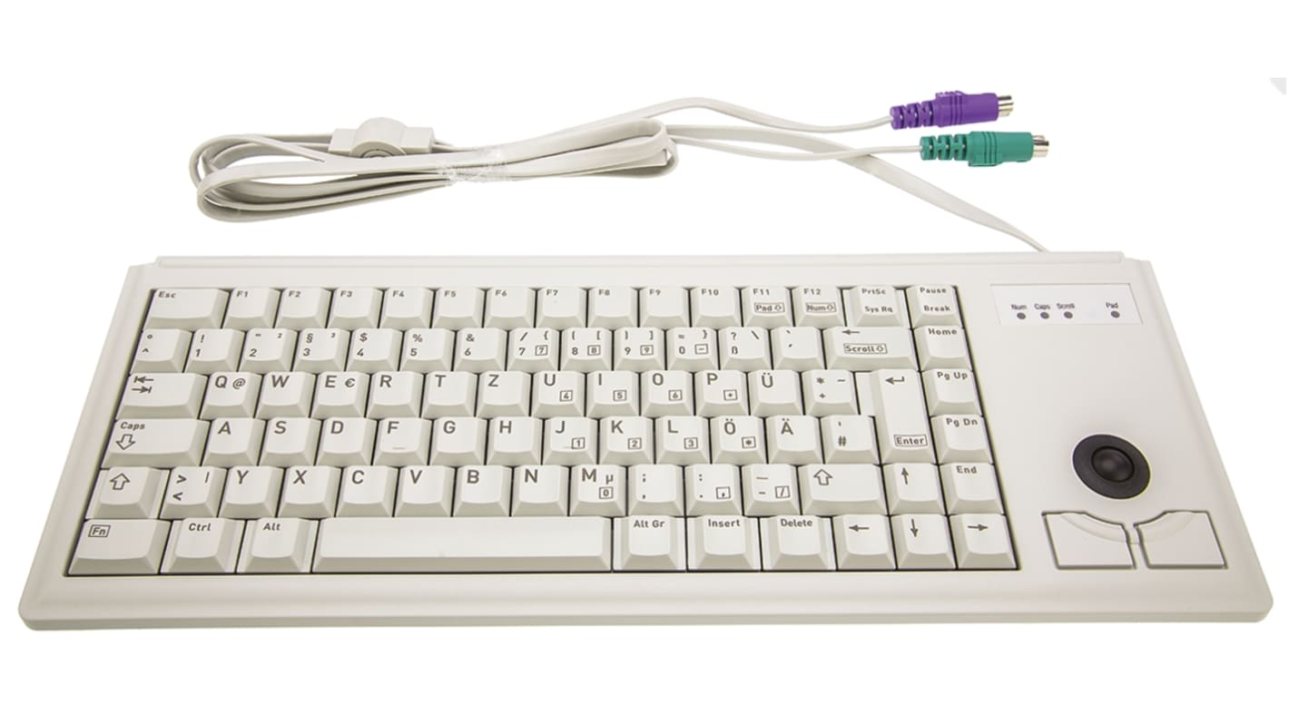 Cherry トラックボール付きキーボード, キー配列：QWERTZ PS/2接続, G84-4400LPBDE-0