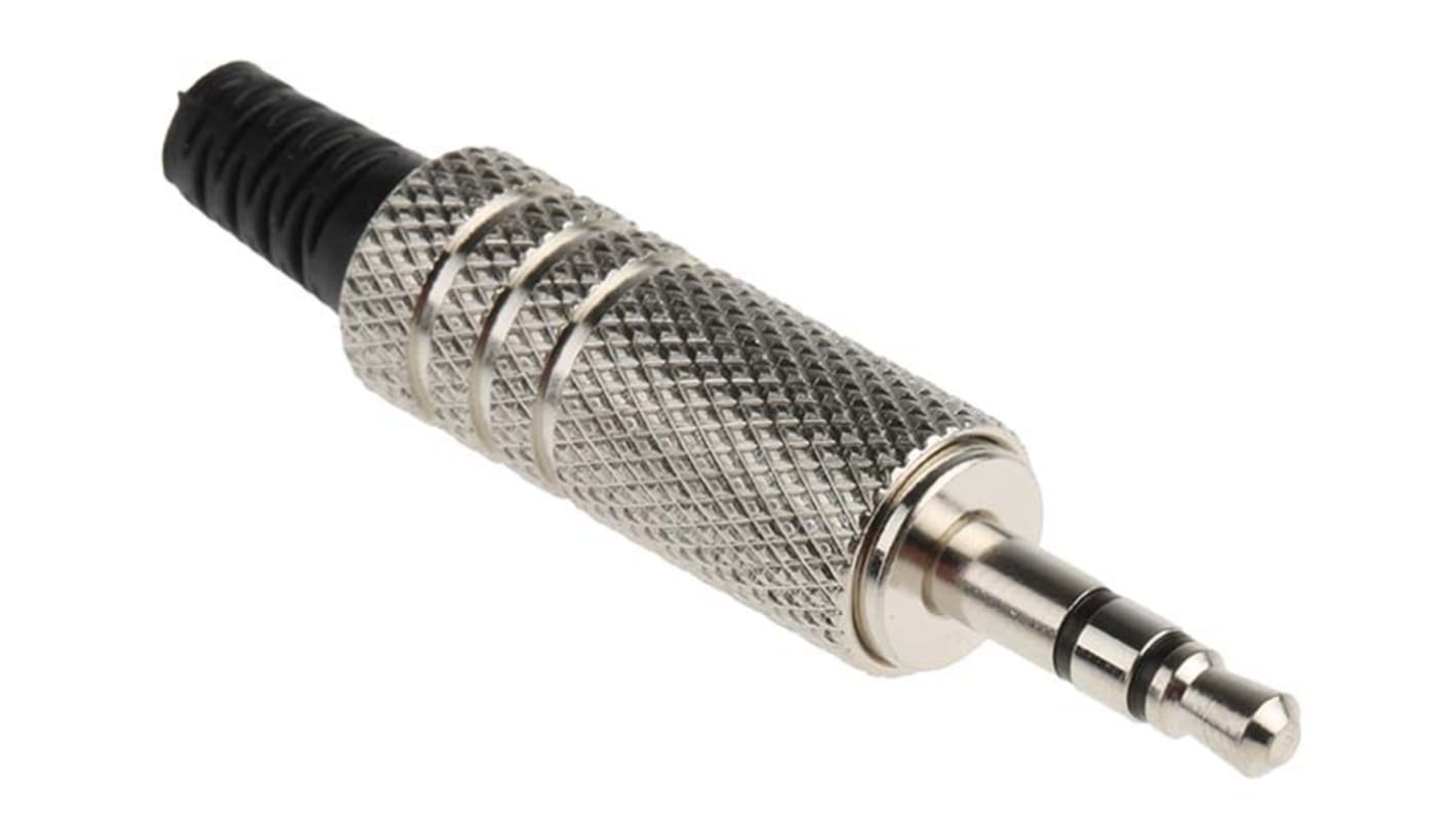 Connettore jack, 3.5 mm, Maschio, Montaggio su cavo Stereo