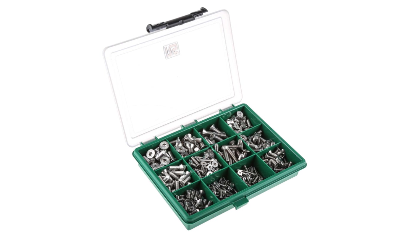RS PRO Stainless Steel 410 Piece Hex Socket Drive Screw/Bolt Kit