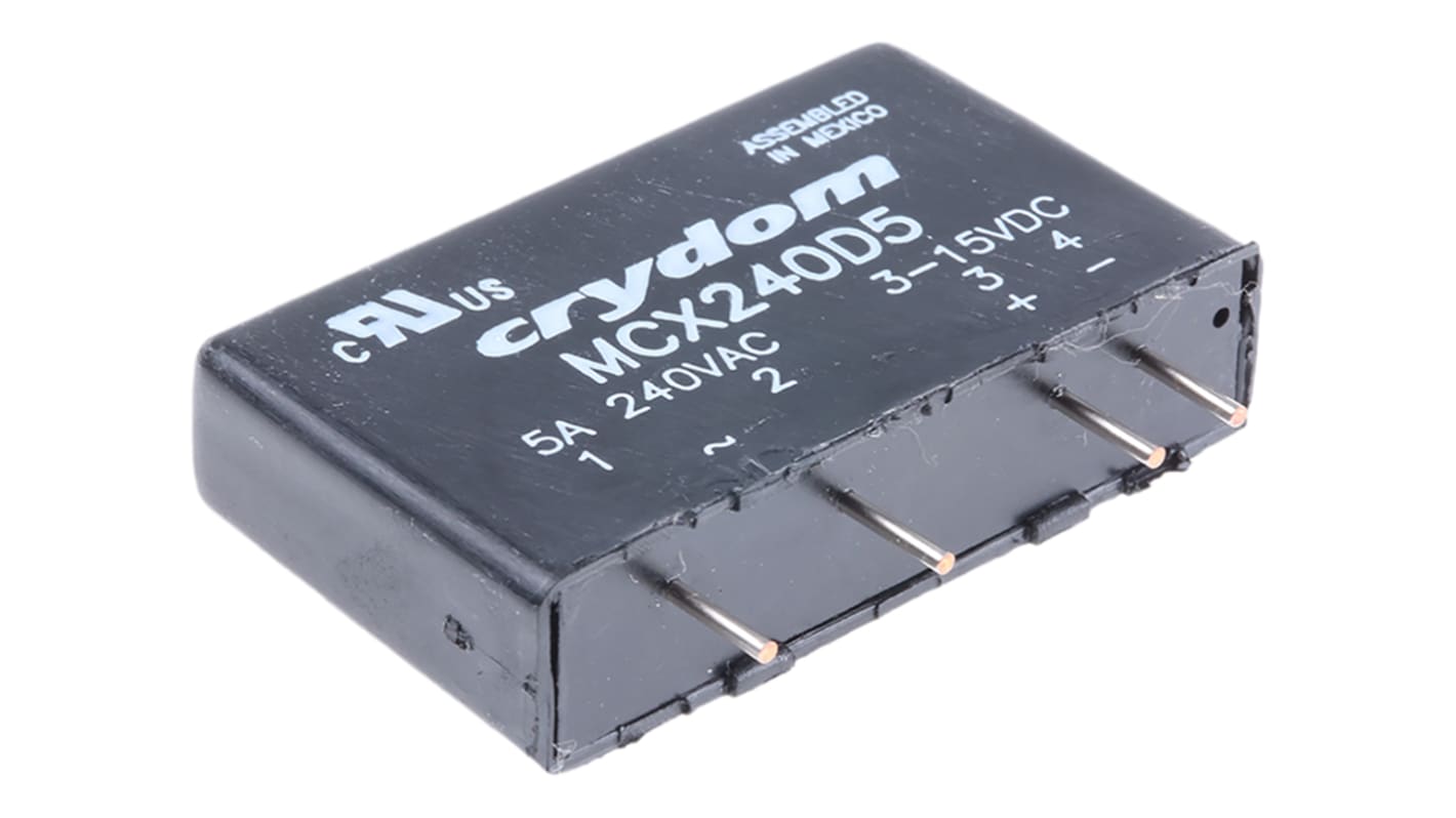 Sensata / Crydom MCX Series Solid State Relay, 5 A Load, DIN Rail Mount, 280 V Load, 15 V Control