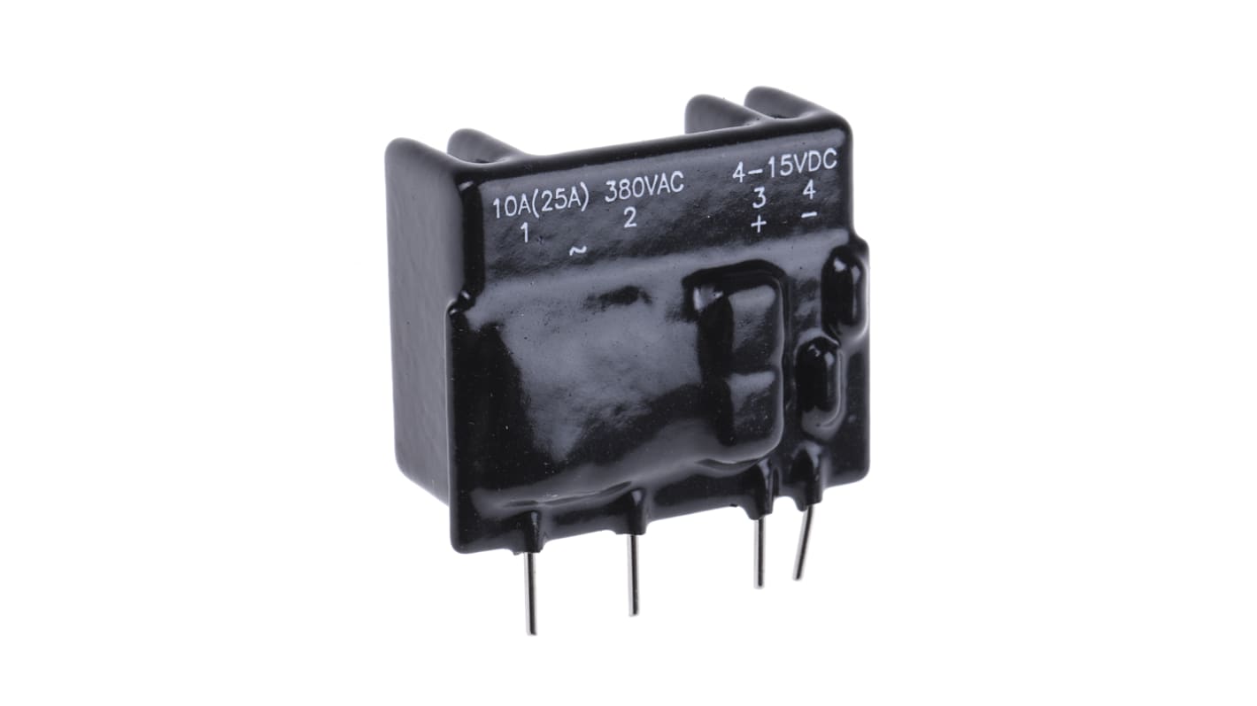 Relé de estado sólido Sensata Crydom, control 4 → 15 Vdc, carga 48 → 530V ac, 25 A rms máx., montaje en