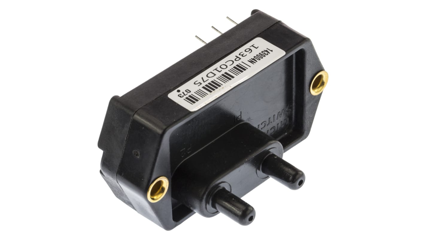 Honeywell 160PC Series Pressure Sensor, -2.5in wg Min, 2.5in wg Max, Amplified Output, Differential Reading