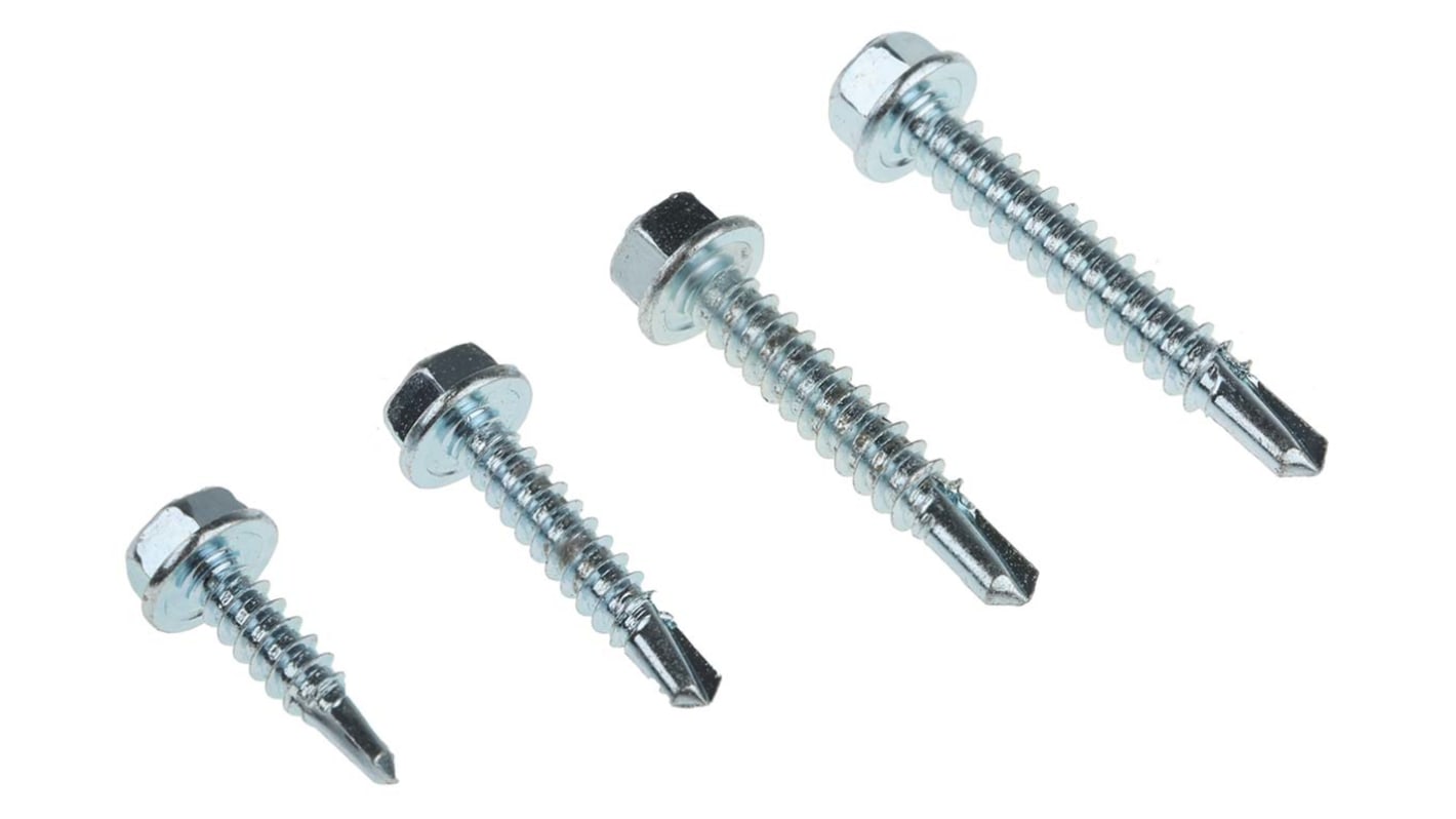 Kit viti e bulloni in Acciaio Galvanizzato RS PRO, guida a Esagonale, 680 pezzi, filettatura 4.2mm, lunghezza vite 13mm