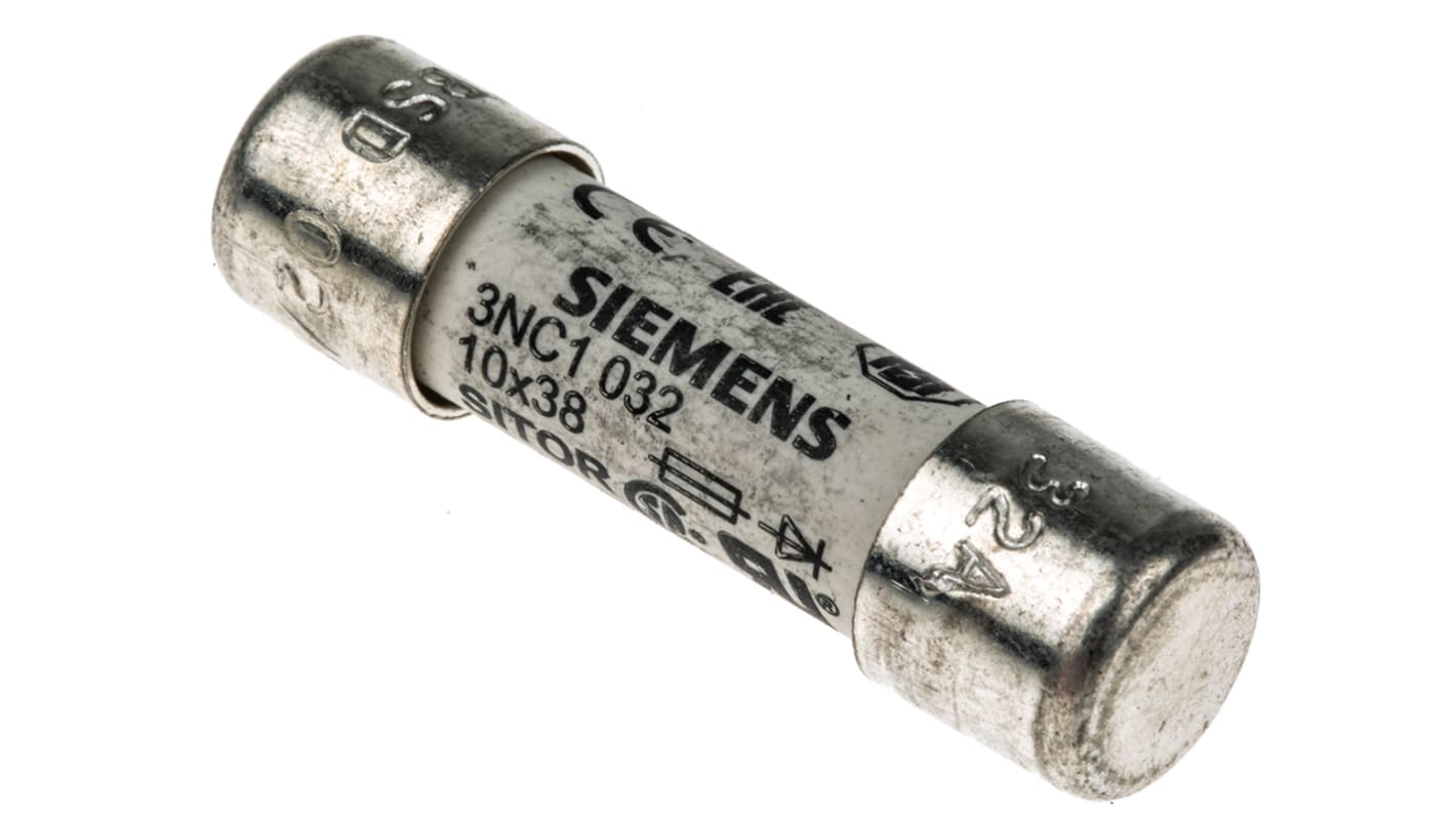 Siemens 管ヒューズ 32A 10 x 38mm 600V ac 3NC1032