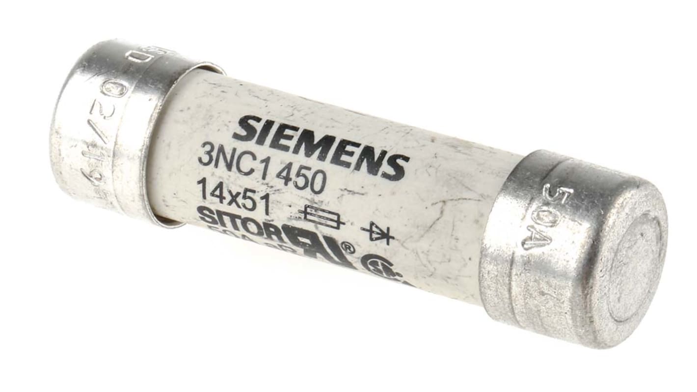 Siemens 50A Cartridge Fuse, 14 x 51mm