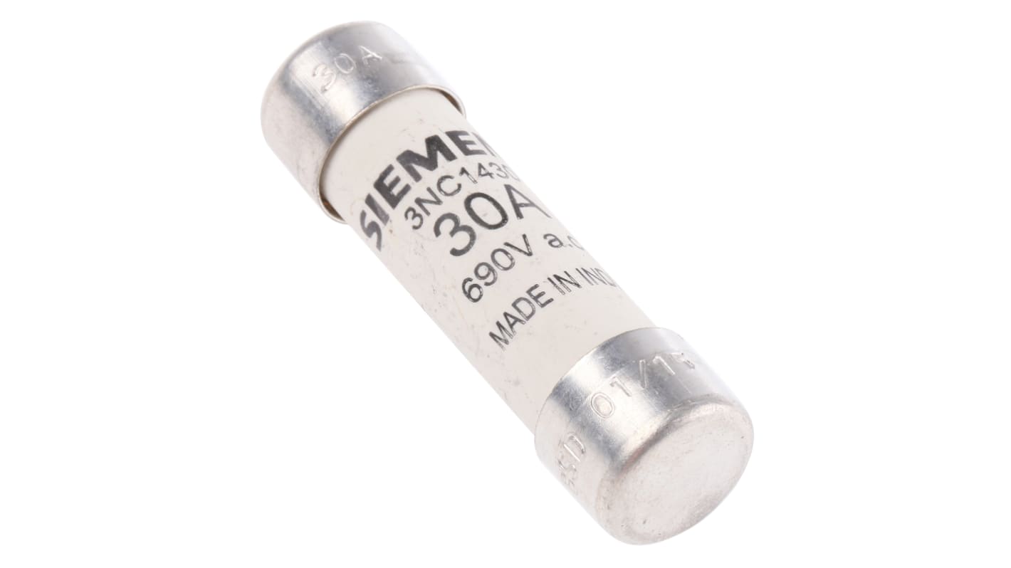 Siemens 30A Cartridge Fuse, 14 x 51mm