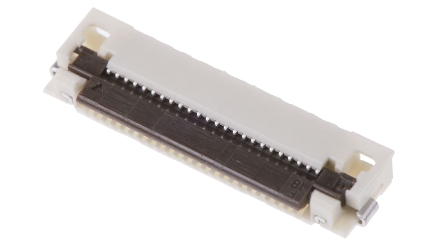 Molex, Easy-On, 52893 0.5mm Pitch 24 Way Right Angle Female FPC Connector, ZIF Top Contact