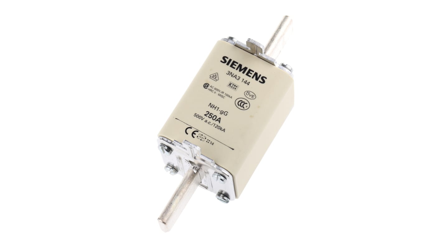 Siemens 250A NH Fuse, NH1, 500V ac