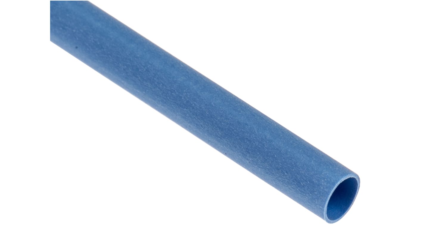 Tubo termorretráctil RS PRO de Poliolefina Azul, contracción 2:1, Ø 3.2mm, long. 1.2m