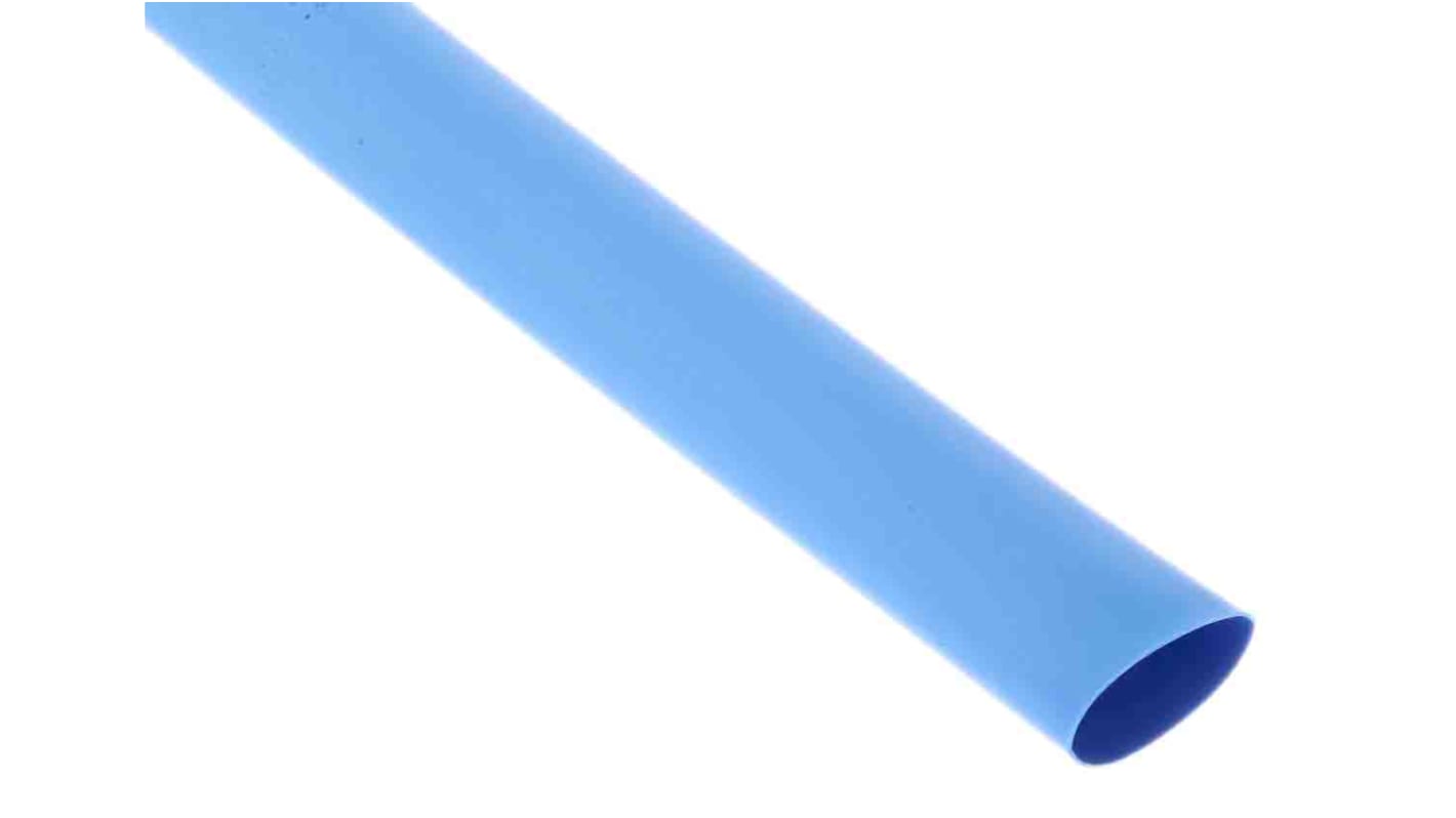 RS PRO Wärmeschrumpfschlauch, Polyolefin Blau, Ø 12.7mm Schrumpfrate 2:1, Länge 1.2m
