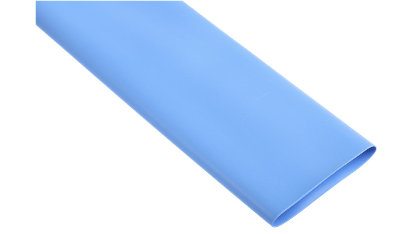 RS PRO Heat Shrink Tubing, Blue 38.1mm Sleeve Dia. x 1.2m Length 2:1 Ratio