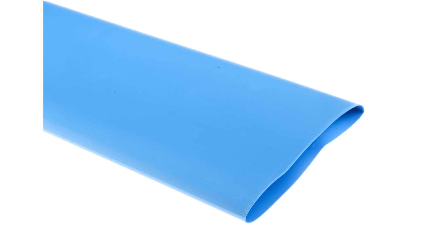 RS PRO Heat Shrink Tubing, Blue 50.8mm Sleeve Dia. x 1.2m Length 2:1 Ratio