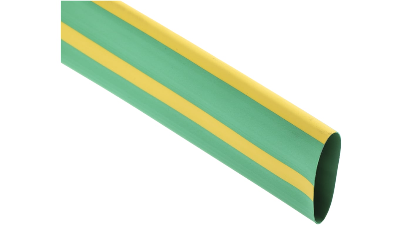 RS PRO Heat Shrink Tubing, Green 25.4mm Sleeve Dia. x 1.2m Length 2:1 Ratio