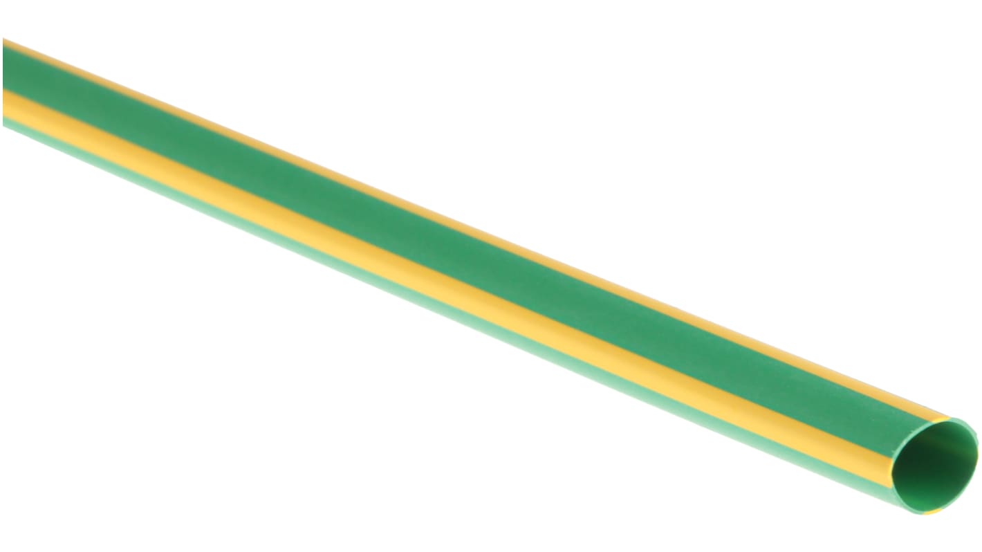 RS PRO Heat Shrink Tubing, Green 6.4mm Sleeve Dia. x 1.2m Length 2:1 Ratio