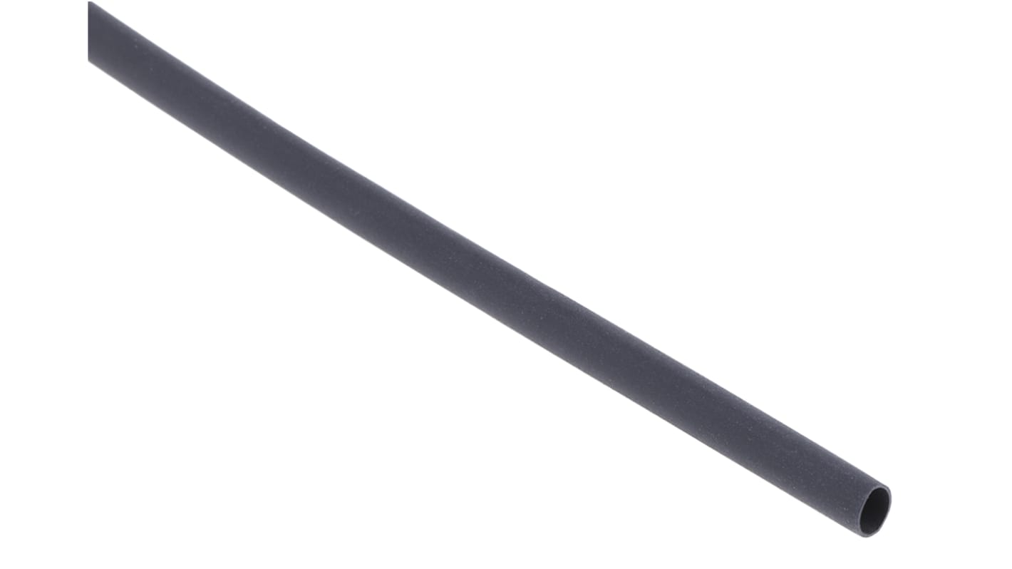 RS PRO Heat Shrink Tubing, Black 3.2mm Sleeve Dia. x 1.2m Length 2:1 Ratio