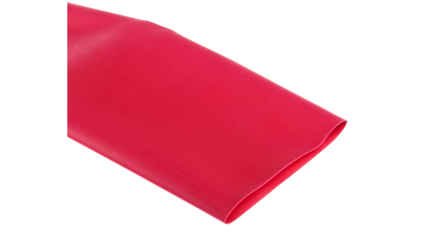 RS PRO Heat Shrink Tubing, Red 50.8mm Sleeve Dia. x 1.2m Length 2:1 Ratio