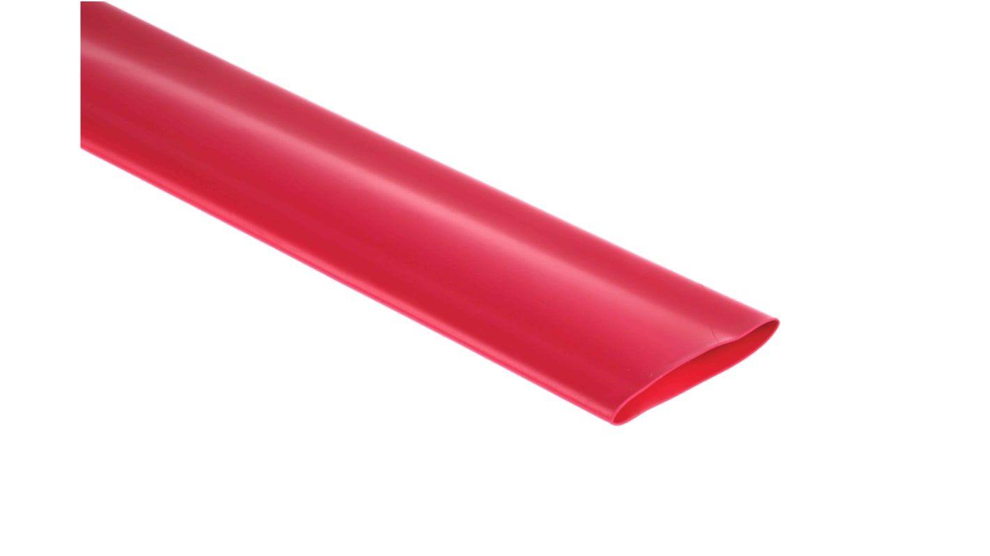 Tubo termorretráctil RS PRO de Poliolefina Rojo, contracción 2:1, Ø 38.1mm, long. 1.2m