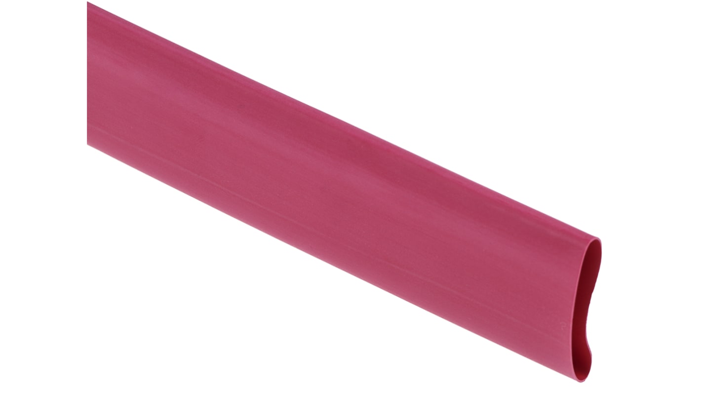 RS PRO Heat Shrink Tubing, Red 19.1mm Sleeve Dia. x 1.2m Length 2:1 Ratio