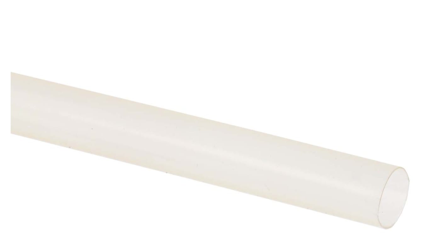 Tubo termorretráctil RS PRO de Fluoropolímero Transparente, contracción 2:1, Ø 6.4mm, long. 1.2m