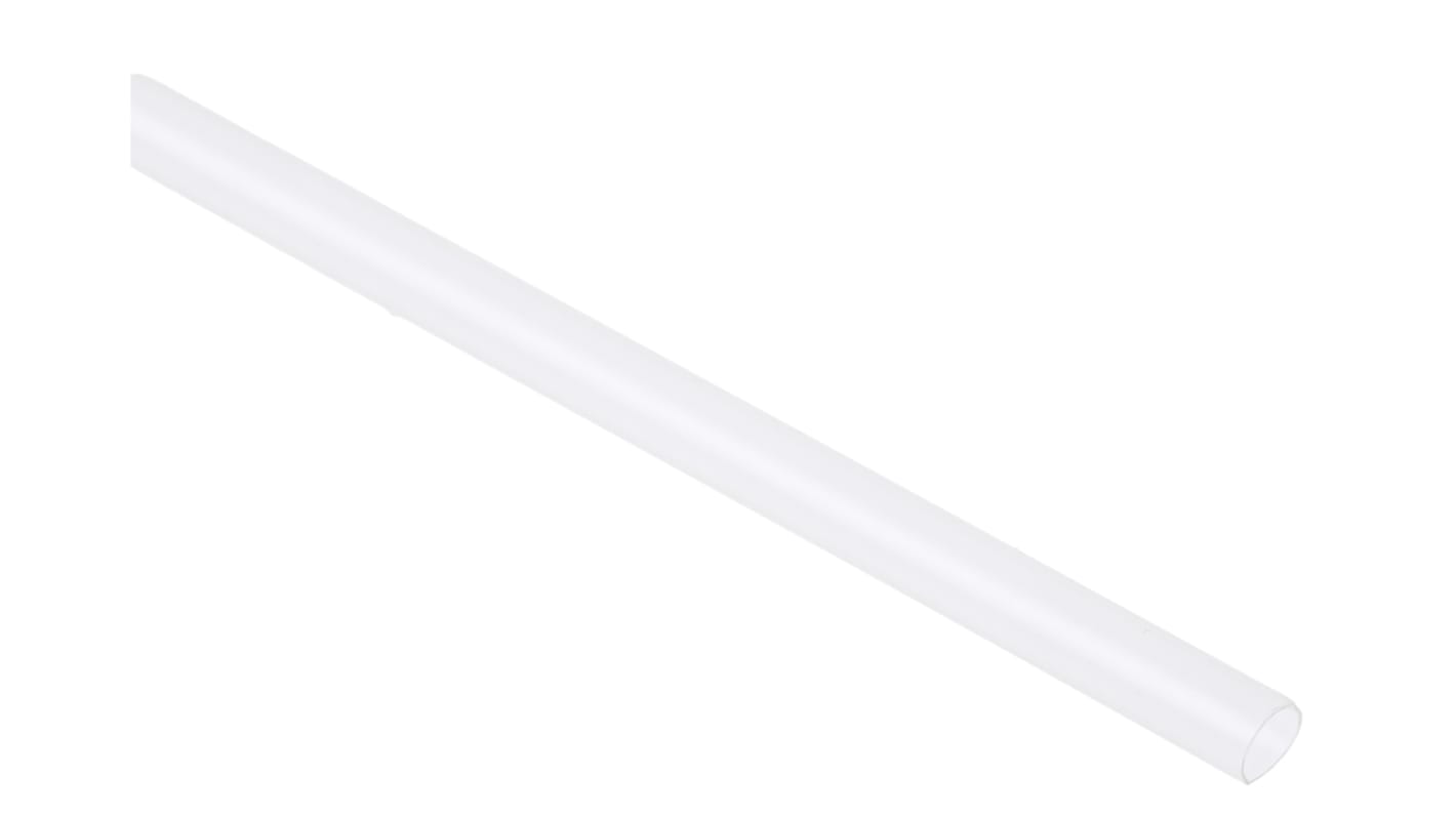 RS PRO Wärmeschrumpfschlauch, Fluorpolymer Transparent, Ø 3.2mm Schrumpfrate 2:1, Länge 1.2m