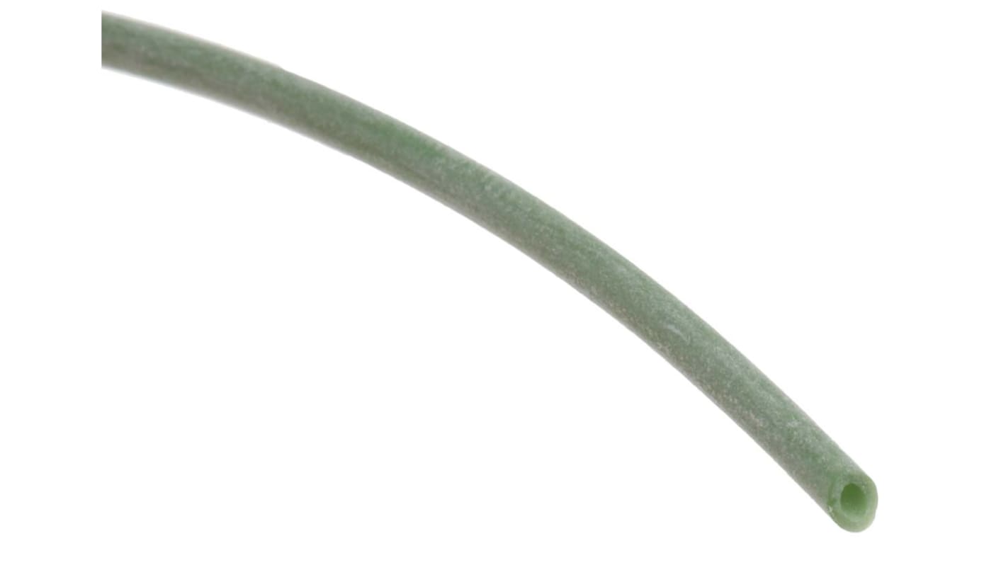 Gaine 1mm RS PRO, Vert en Caoutchouc silicone, 15m