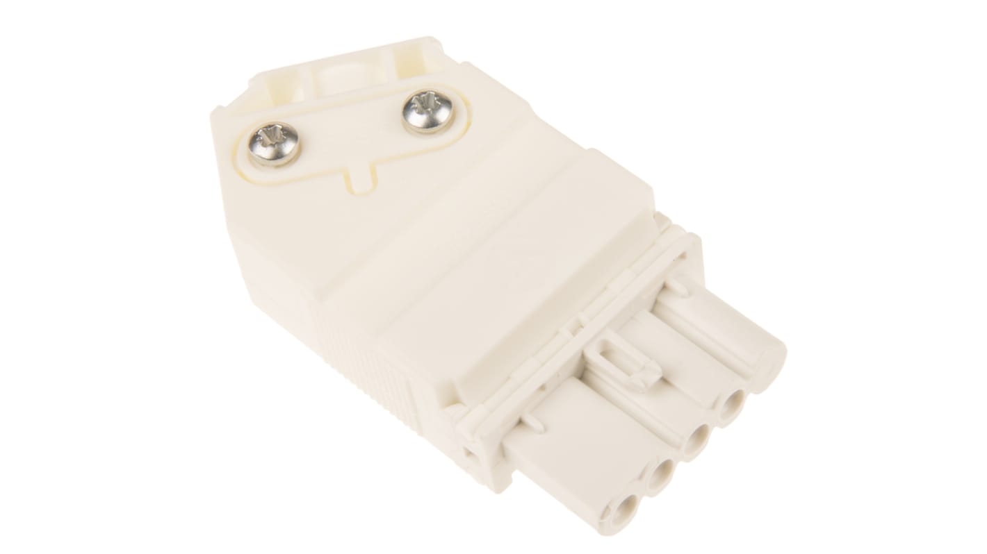 Conector de iluminación Hembra Gesis, 4 Polos, Montaje de Cable, 250 V, 16A, IP20